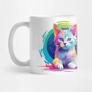 beautiful colorful cat cute Mug